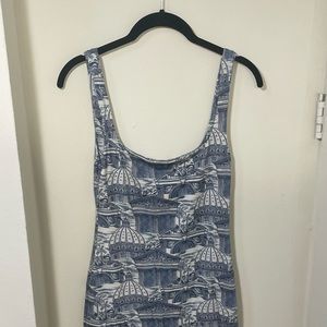 Reformation Taylen Knit Mini Dress in Blue